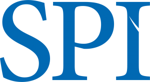 Las letras SPI en azul, ejemplo de marca nominativa